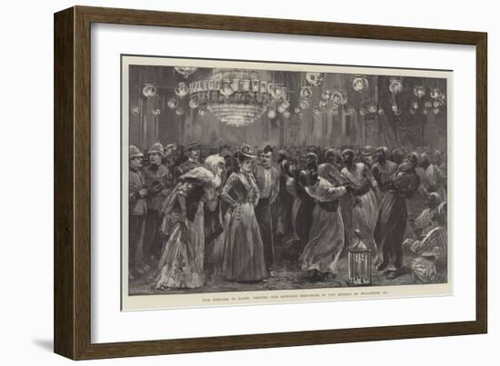 The English in Cairo, Visiting the Howling Dervishes in the Mosque of Mohammed Ali-William Heysham Overend-Framed Giclee Print