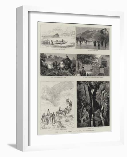 The English Lake District, Illustrated, I-null-Framed Giclee Print