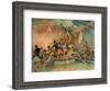 The English Navy Conquering a French Ship Near the Cape Camaro-null-Framed Giclee Print
