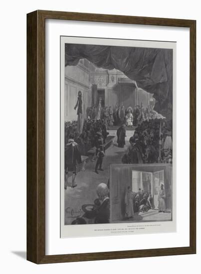 The English Pilgrims in Rome, Pope Leo XIII Receiving the Address-G.S. Amato-Framed Giclee Print