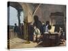 The English Poet John Milton (1608-1674) Visiting the Italian Astronomer Galileo Galilei-Stefano Bianchetti-Stretched Canvas
