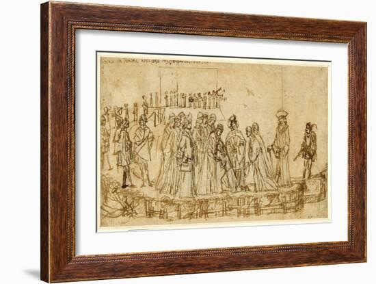 The English Prince Conan Taking Leave of His Father-Vittore Carpaccio-Framed Giclee Print