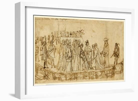 The English Prince Conan Taking Leave of His Father-Vittore Carpaccio-Framed Giclee Print