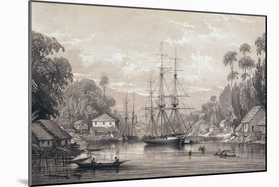 The English Ship Dido Off the Coast of Sarawak-null-Mounted Giclee Print