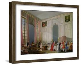 The English Tea (Le the a L'Anglaise) and a Society Concert at the House of the Princesse De Conti-Michel Barthélémy Ollivier-Framed Giclee Print