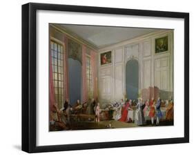 The English Tea (Le the a L'Anglaise) and a Society Concert at the House of the Princesse De Conti-Michel Barthélémy Ollivier-Framed Giclee Print