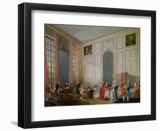 The English Tea (Le the a L'Anglaise) and a Society Concert at the House of the Princesse De Conti-Michel Barthélémy Ollivier-Framed Premium Giclee Print