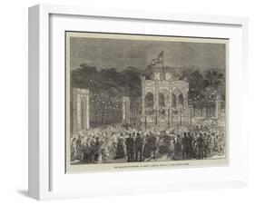 The English Volunteers at Ghent, Open-Air Festival in the Place D'Armes-Charles Robinson-Framed Giclee Print