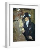 'The Englishman at the Moulin Rouge', 1892. Artist: Henri de Toulouse-Lautrec-Henri de Toulouse-Lautrec-Framed Giclee Print