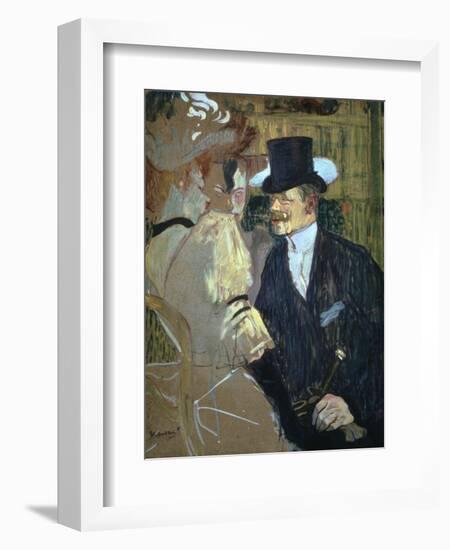 'The Englishman at the Moulin Rouge', 1892. Artist: Henri de Toulouse-Lautrec-Henri de Toulouse-Lautrec-Framed Giclee Print