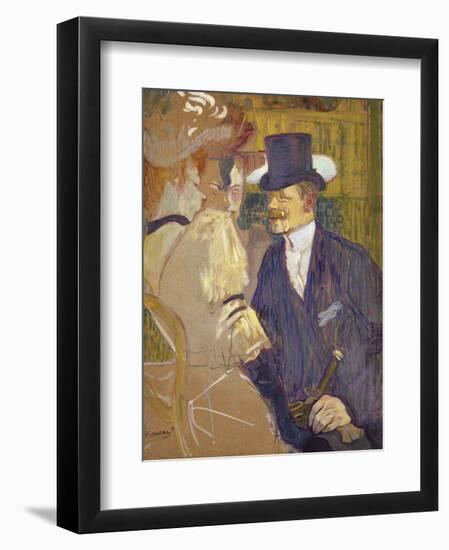 The Englishman at the Moulin Rouge, 1892-Henri de Toulouse-Lautrec-Framed Art Print