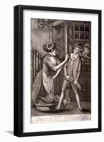 'The Enraged Macaroni, 1773-Philip Dawe-Framed Giclee Print