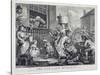 The Enraged Musician, 1741 (Engraving)-William Hogarth-Stretched Canvas