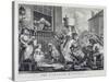 The Enraged Musician, 1741 (Engraving)-William Hogarth-Stretched Canvas