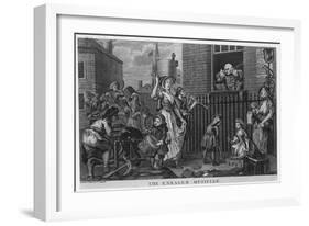 The Enraged Musician-William Hogarth-Framed Giclee Print