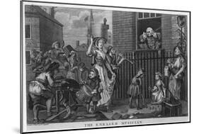 The Enraged Musician-William Hogarth-Mounted Giclee Print