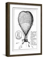 The Enterprizing Lunardi's Grand Air Ballon, 1784-null-Framed Giclee Print