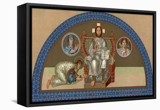 The Enthroned Christ-null-Framed Stretched Canvas