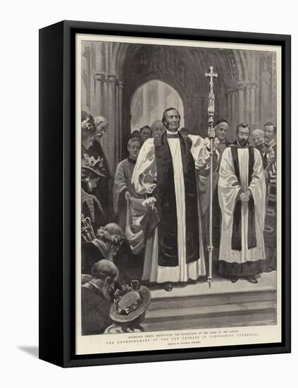 The Enthronement of the New Primate in Canterbury Cathedral-Herbert Johnson-Framed Stretched Canvas