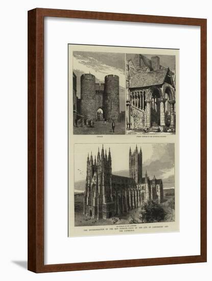 The Enthronisation of the New Primate, Views of the City of Canterbury and the Cathedral-null-Framed Giclee Print