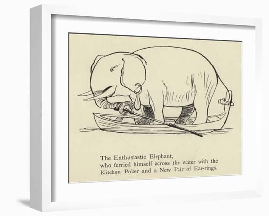 The Enthusiastic Elephant-Edward Lear-Framed Giclee Print