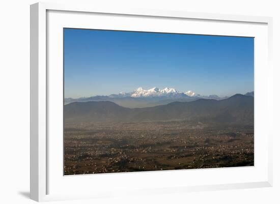 The Entire Kathmandu Valley and City with a Backdrop of the Himalayas, Nepal, Asia-Alex Treadway-Framed Photographic Print