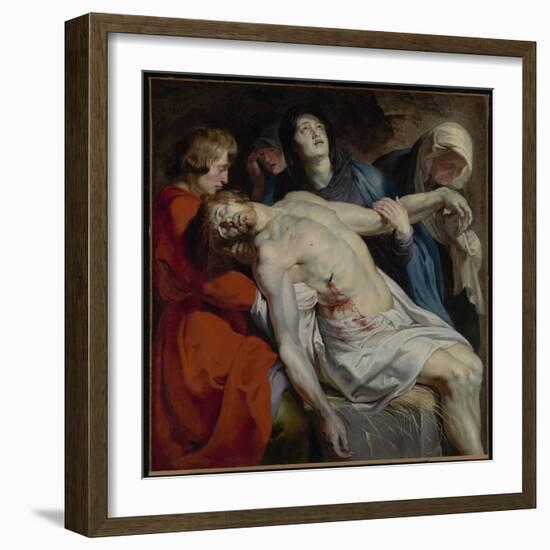 The Entombment, c.1612-Peter Paul Rubens-Framed Giclee Print