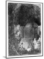 The Entombment, C.1654 (Etching)-Rembrandt van Rijn-Mounted Giclee Print