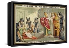 The Entombment of Charlemagne, 814-null-Framed Stretched Canvas