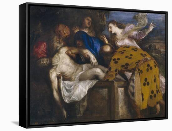 The Entombment of Christ, 1572-Titian (Tiziano Vecelli)-Framed Stretched Canvas