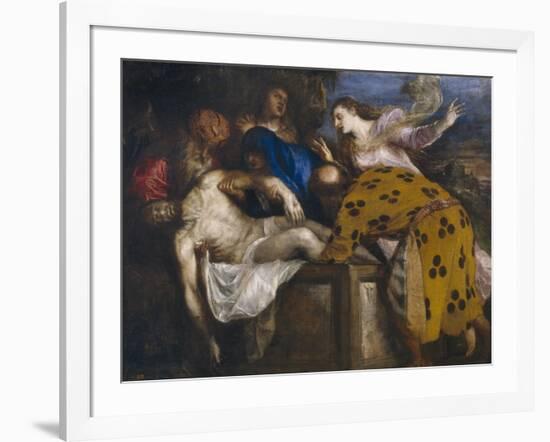 The Entombment of Christ, 1572-Titian (Tiziano Vecelli)-Framed Giclee Print