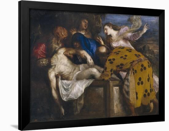 The Entombment of Christ, 1572-Titian (Tiziano Vecelli)-Framed Giclee Print