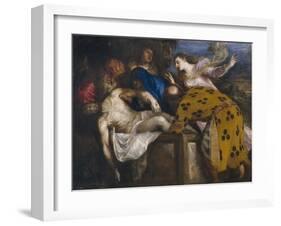 The Entombment of Christ, 1572-Titian (Tiziano Vecelli)-Framed Giclee Print