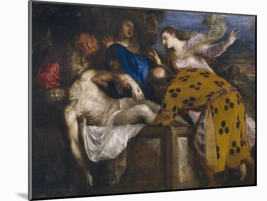 The Entombment of Christ, 1572-Titian (Tiziano Vecelli)-Mounted Giclee Print