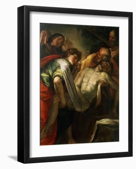 The Entombment of Christ, 1620S-Giulio Cesare Procaccini-Framed Giclee Print