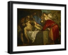 The Entombment of Christ, circa 1566-Titian (Tiziano Vecelli)-Framed Giclee Print