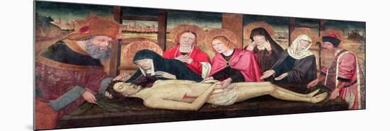 The Entombment of Christ (Oil on Panel)-Jaume Huguet-Mounted Premium Giclee Print