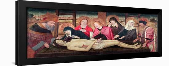 The Entombment of Christ (Oil on Panel)-Jaume Huguet-Framed Giclee Print