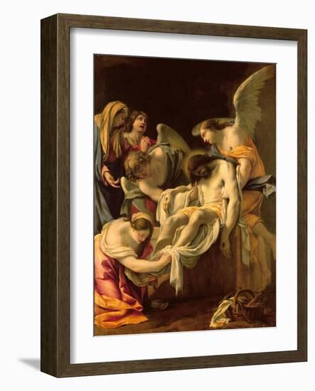 The Entombment (Oil on Panel)-Simon Vouet-Framed Giclee Print