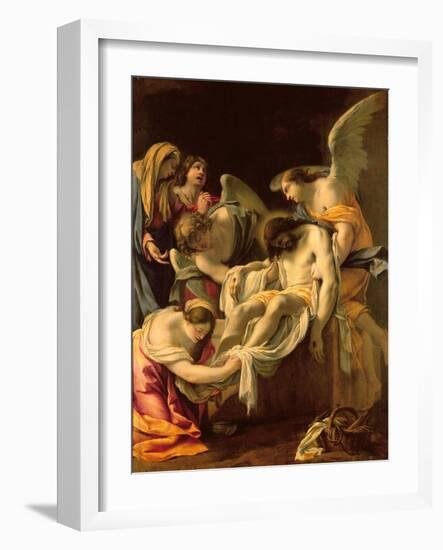 The Entombment (Oil on Panel)-Simon Vouet-Framed Giclee Print