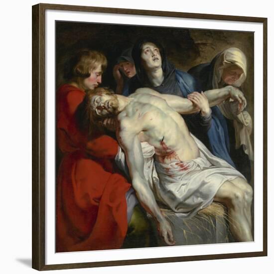 The Entombment-Peter Paul Rubens-Framed Art Print