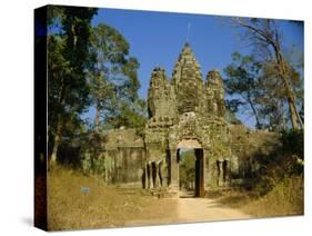 The Entrance Gate to Angkor Thom, Angkor, Siem Reap, Cambodia-Maurice Joseph-Stretched Canvas