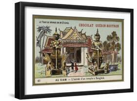 The Entrance of a Temple in Bangkok, Siam-null-Framed Giclee Print