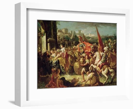 The Entrance of Alexander the Great (356-23 BC) into Babylon-Gasparo Diziani-Framed Giclee Print