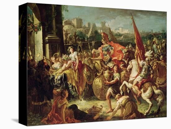 The Entrance of Alexander the Great (356-23 BC) into Babylon-Gasparo Diziani-Stretched Canvas