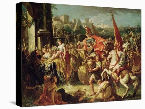 The Entrance of Alexander the Great (356-23 BC) into Babylon-Gasparo Diziani-Stretched Canvas