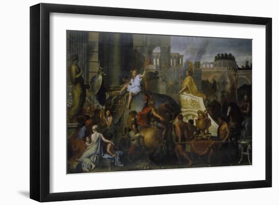 The Entrance of Alexander the Great into Babylon, C. 1673-Charles Le Brun-Framed Giclee Print