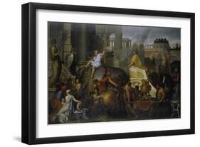 The Entrance of Alexander the Great into Babylon, C. 1673-Charles Le Brun-Framed Giclee Print