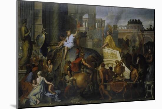 The Entrance of Alexander the Great into Babylon, C. 1673-Charles Le Brun-Mounted Giclee Print