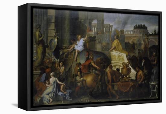 The Entrance of Alexander the Great into Babylon, C. 1673-Charles Le Brun-Framed Stretched Canvas